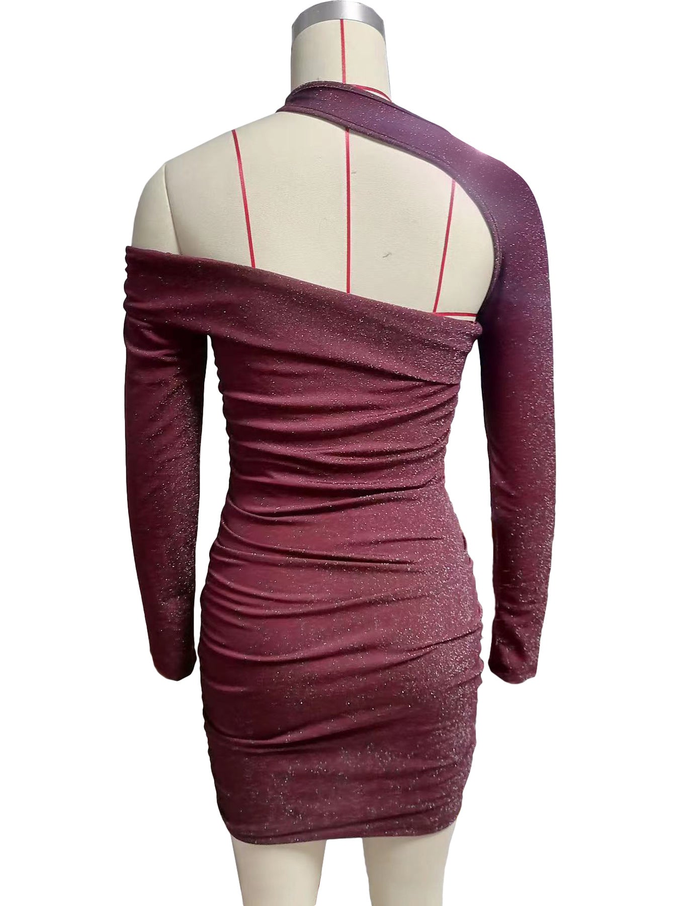 Vestido ajustado plisado para mujer