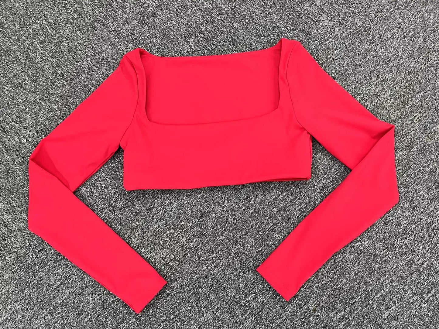 Traje de Yoga ajustado con cuello cuadrado para invierno, conjunto de pantalones de dos piezas para correr al aire libre