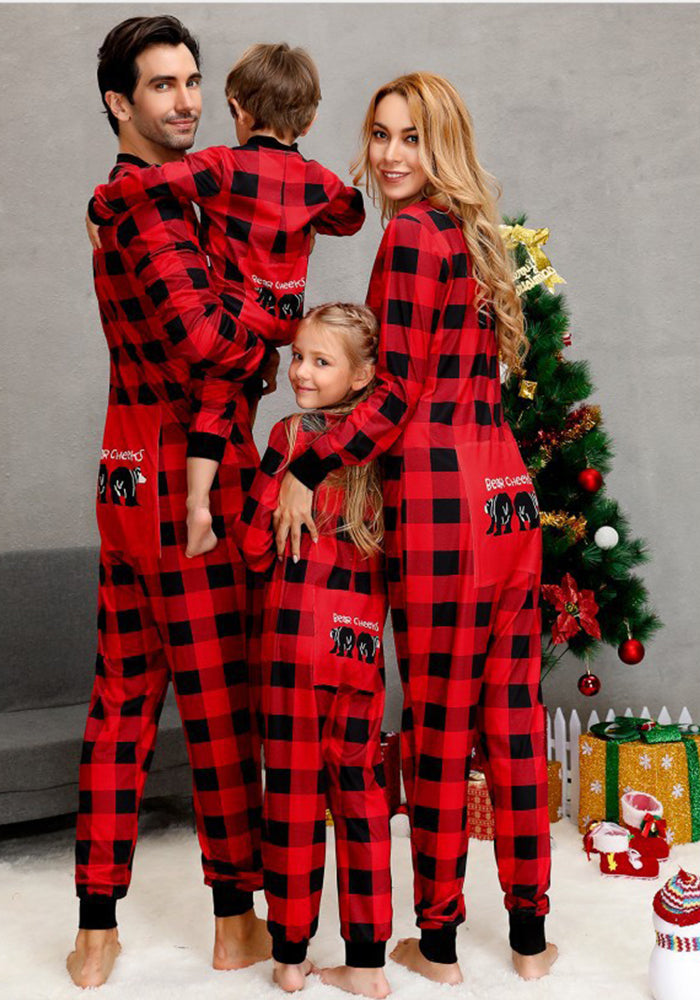 Christmas plaid home clothes for the whole family