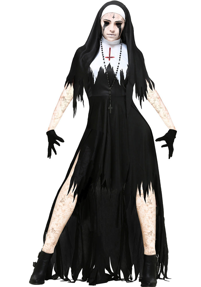 Halloween zombie nun cosplay cosplay zombie vampire demon costume