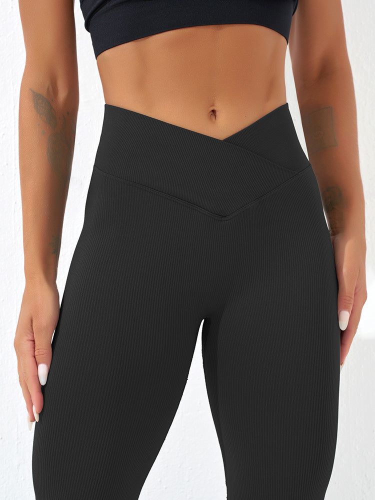 Pantalones de yoga con parte inferior acampanada