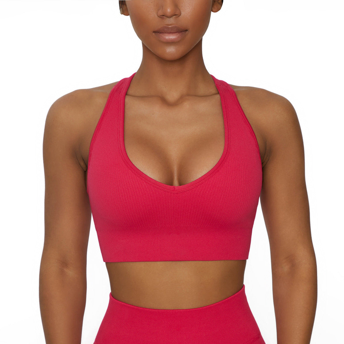 Conjunto de dos piezas de ropa de yoga para mujer, camiseta deportiva