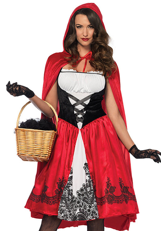 Halloween little red riding hood costume adult cosplay party nightclub dance queen costume