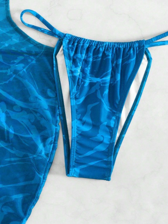 Traje de baño de tres piezas de bikini de dos piezas