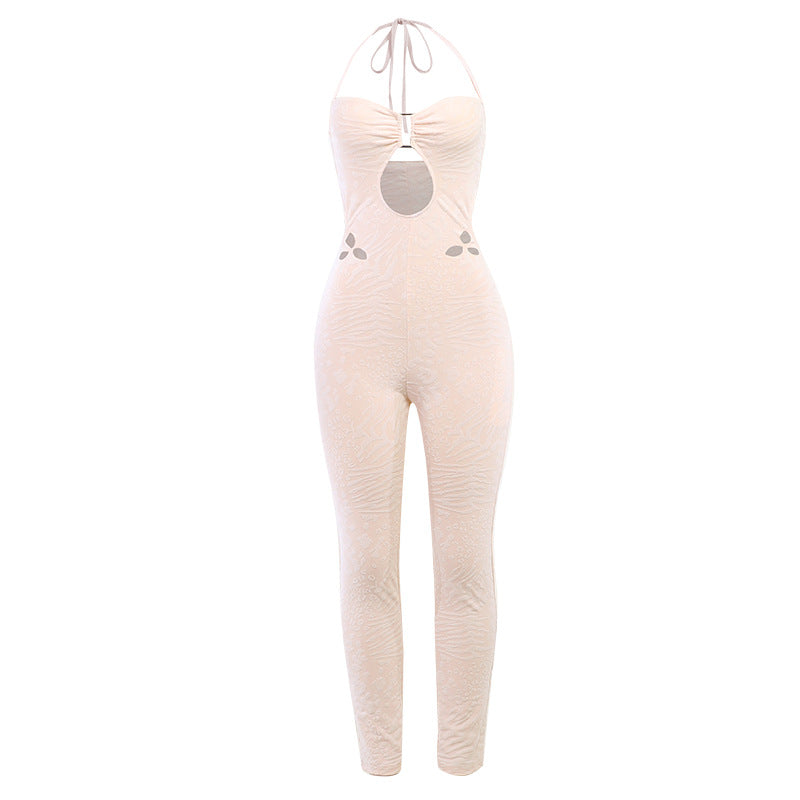 Jumpsuit sexy con cuello halter