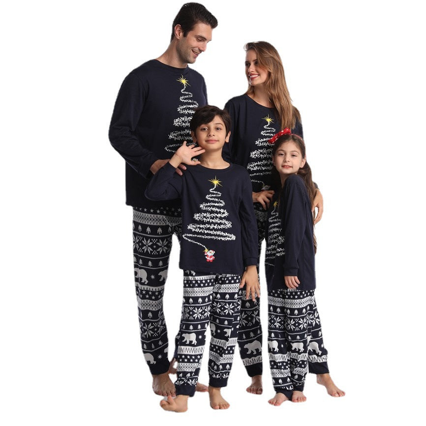 Ropa de hogar estampada navideña para toda la familia