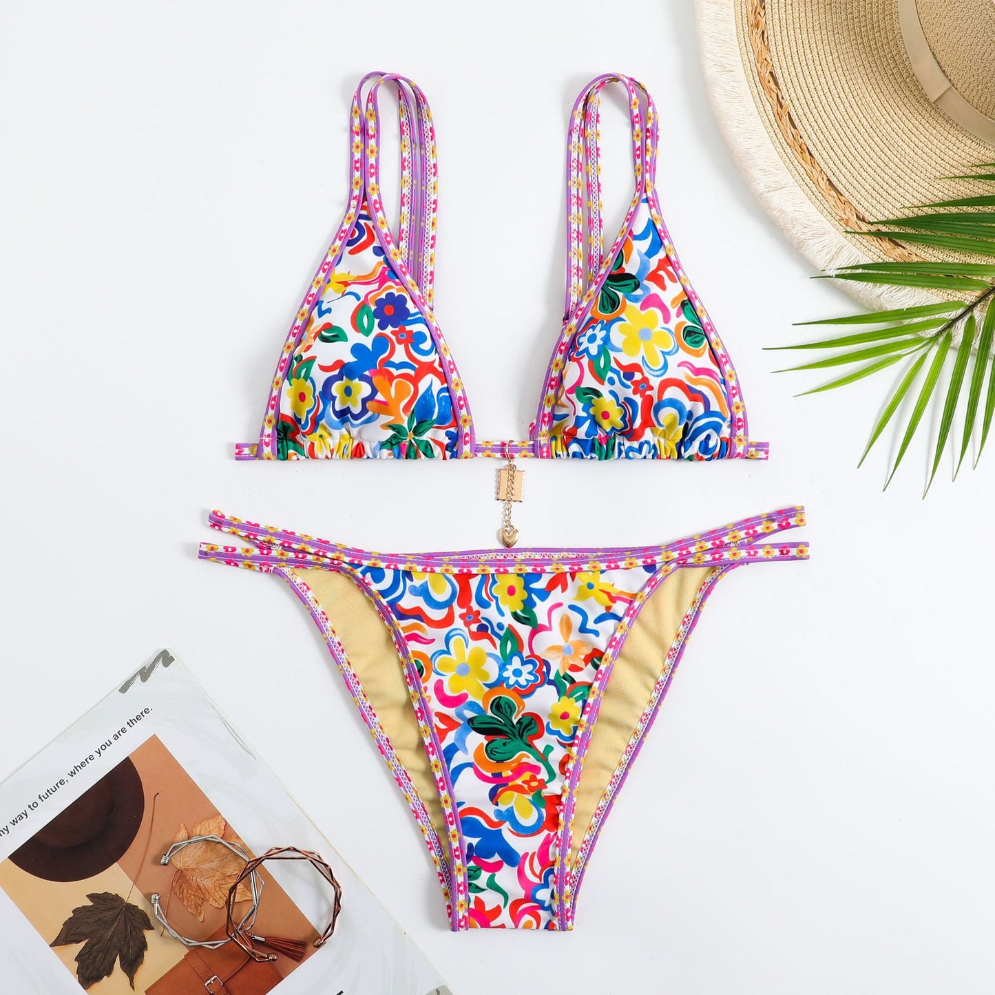 Traje de baño étnico Bikini de dos piezas