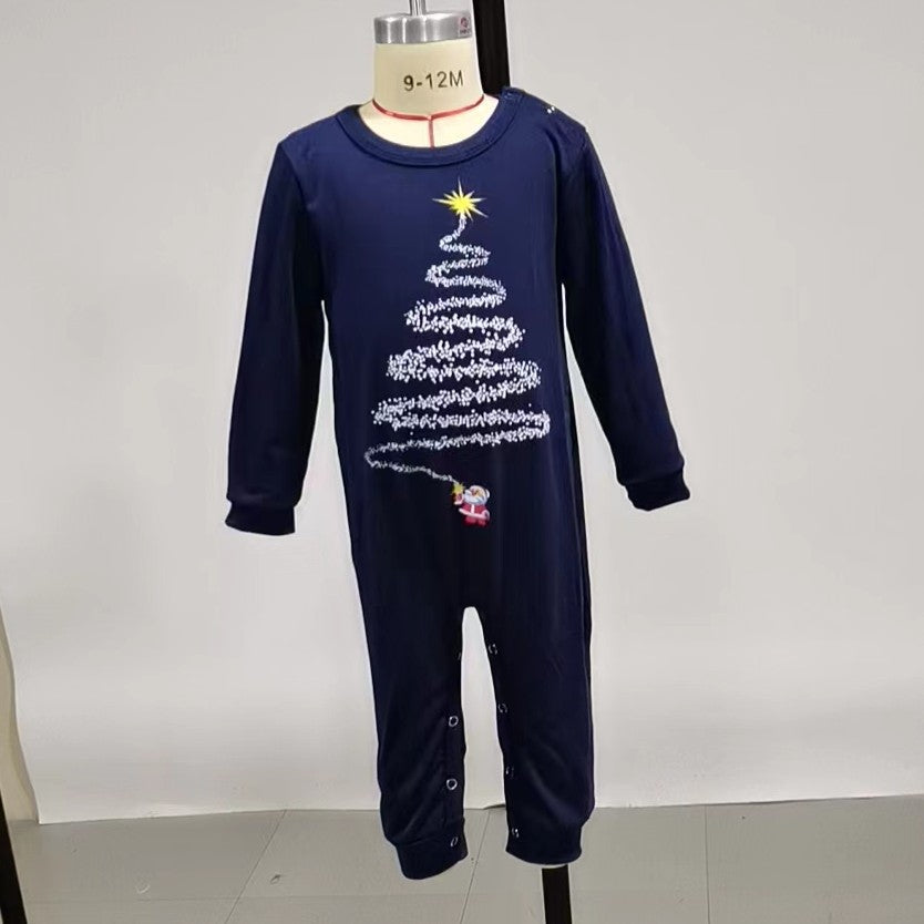 Ropa de hogar estampada navideña para toda la familia