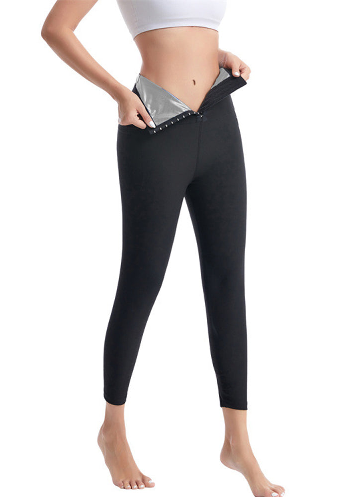 Women Sports Fitness Breasted Corset Sweat-Shaping Pants